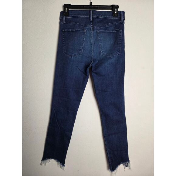 3x1 Jeans Made Here Eleta Dark Wash Skinny Raw Frayed Hem Stretch Made in USA 28 - Picture 2 of 13